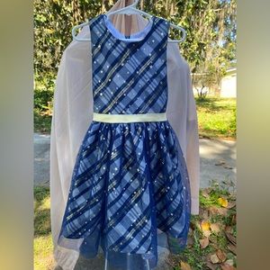 Blue and gold formal dress